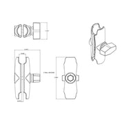 RAM Mount Double Socket Arm f/1