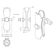 RAM Mount Double Socket Arm f/1.5