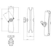 RAM Mount Long Double Socket Arm f/1.5