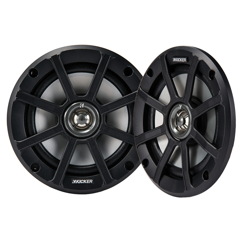 KICKER PSC65 6.5" Powersports Weather-Proof Coaxial Speakers - 4-Ohm, Black [51PSC654]