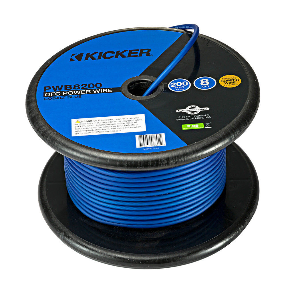 KICKER PWB8200 200' 8AWG Power Wire - Blue [46PWB8200]