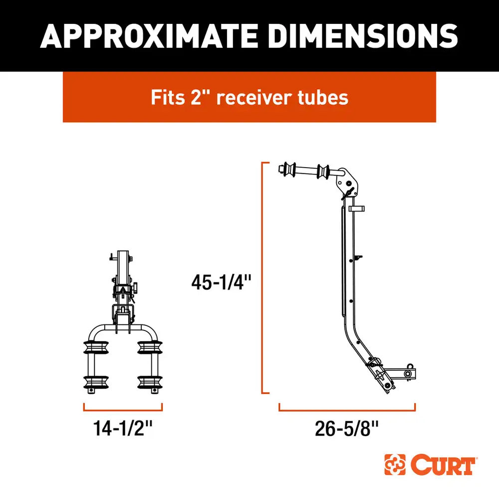 CURT ActiveLink SE Series Bike Rack - 2 Bikes Up to 90 lbs [18410]