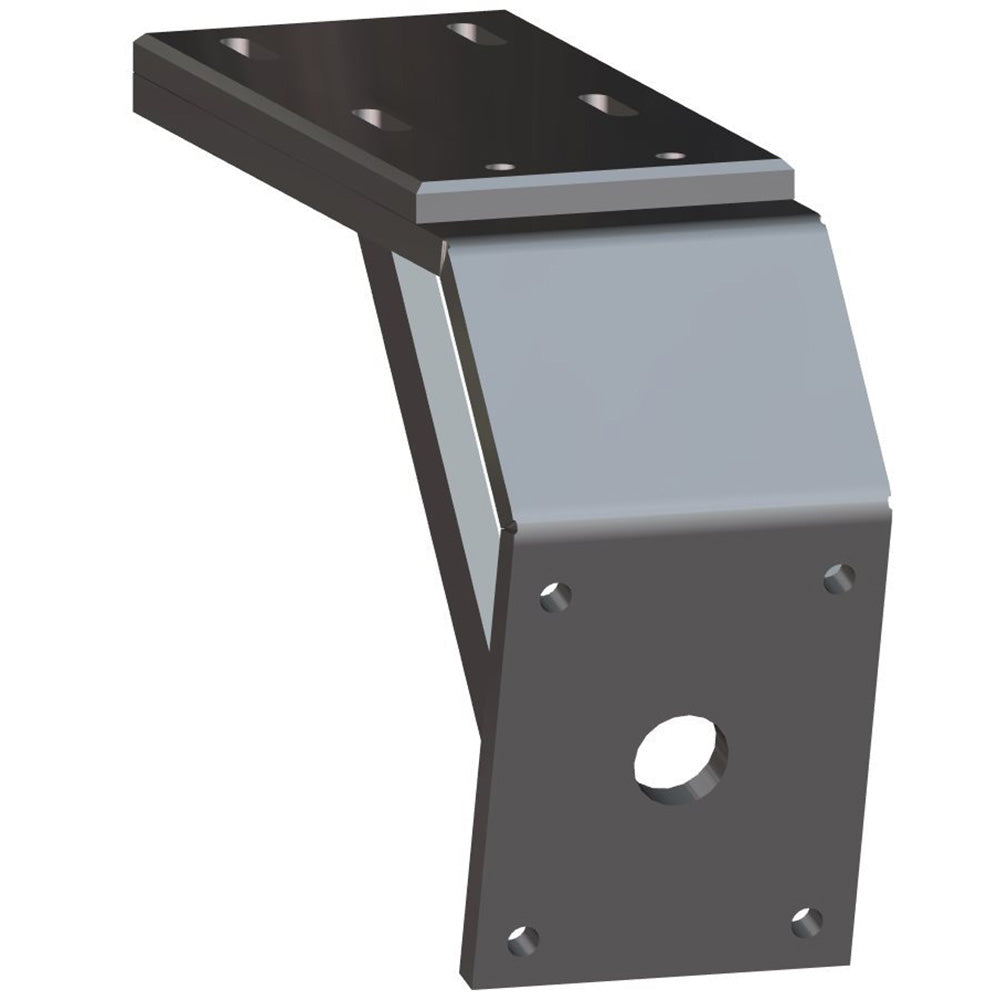 Power-Pole Deck Mount - 8" Aft - 6" Drop - Black [PK-D-8-6-U-BK]