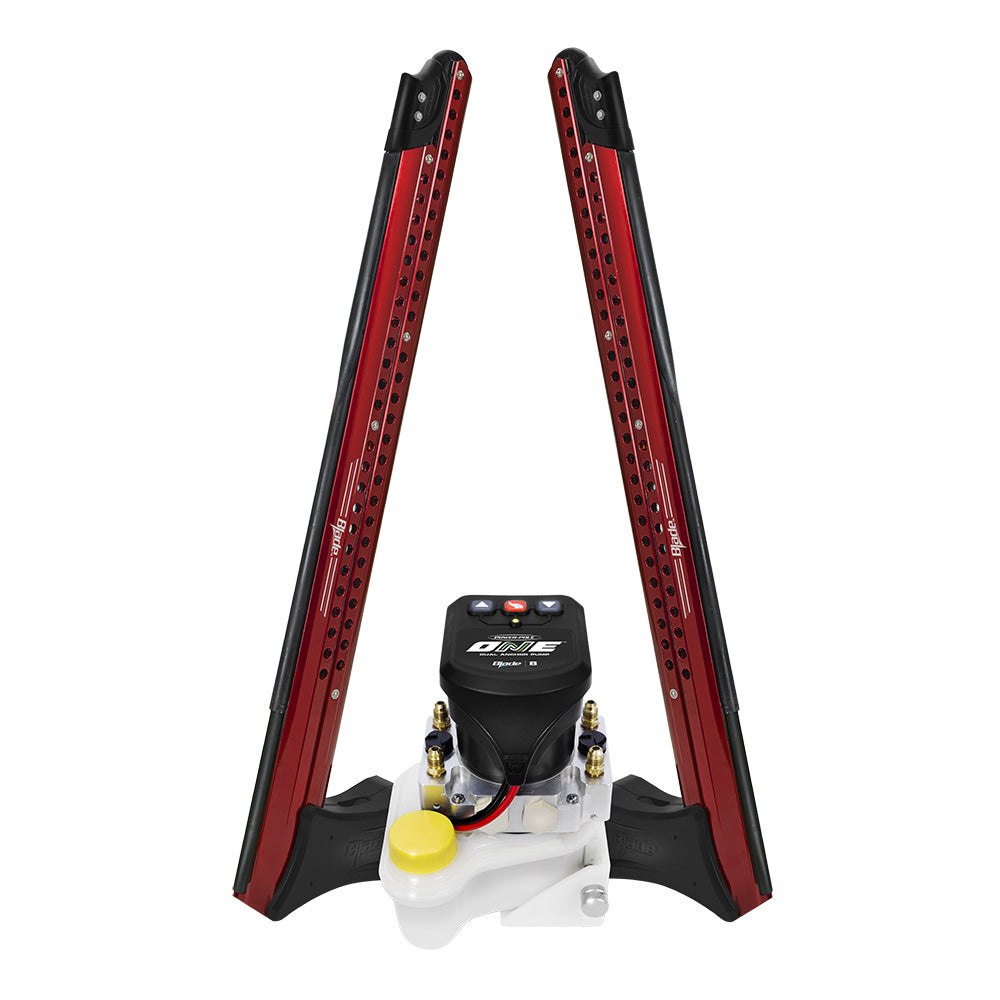 Power-Pole Blade ONE Pump BLS Shallow Water Anchor System - 8' - Dual Blade - Red [PP-2-BLS-8-RD]