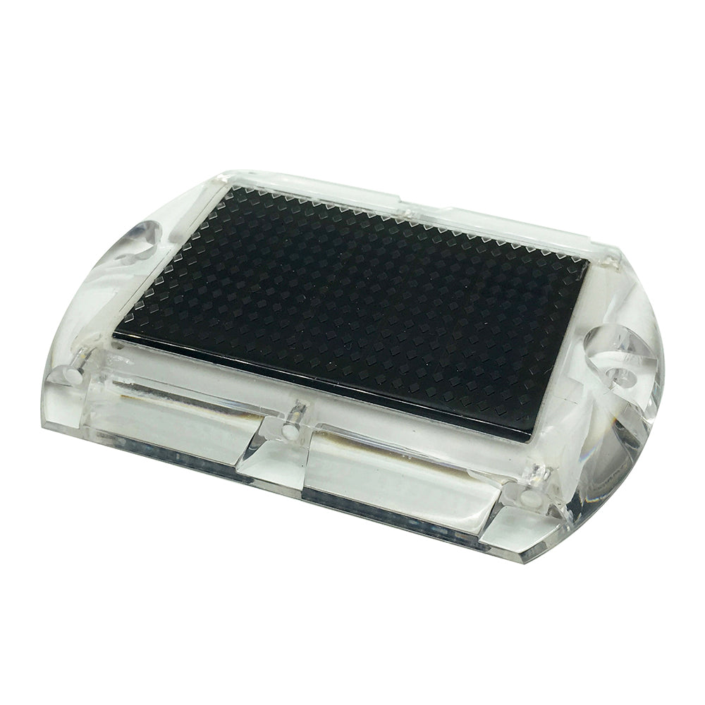 Hydro Glow 3.5" x 4.5" Rectangular LED Ultra Thin Solar Pathway Dock Light 2000K - Amber [S1A]