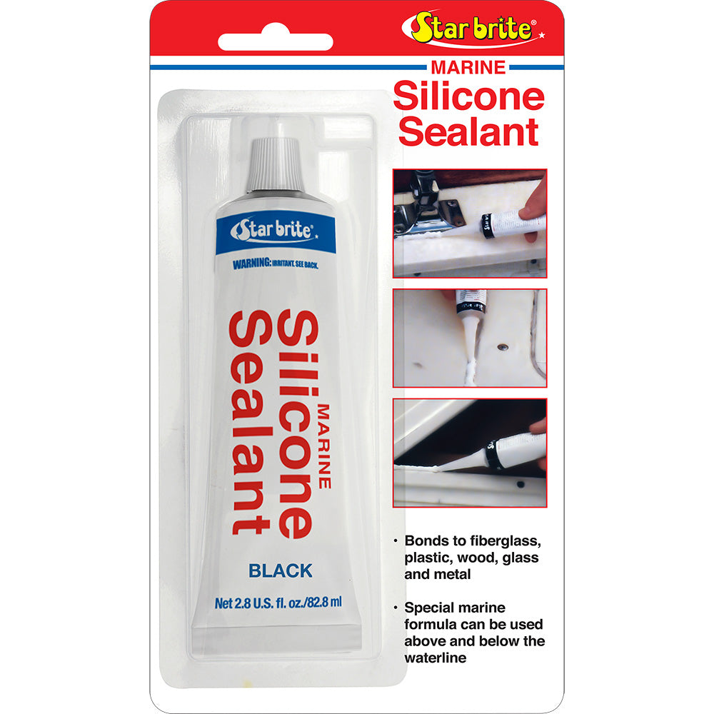 Star brite Marine Silicone Sealant - Black - 2.8 oz [82103]