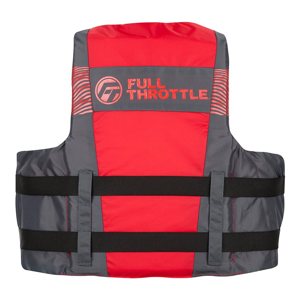 Full Throttle Adult Nylon Life Jacket - 2X/4X - Red/Black [112200-100-080-26]