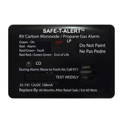 Safe-T-Alert 25 Series Surface Mount Dual Carbon Monoxide/Propane Alarm - 12V Hardwire - Black [25-741-BL]
