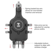 Ram Mount RAM Quick-Grip Pro w/Ball  Qi2 15W Wireless Charger [RAM-HOL-PD5B-W2MU]