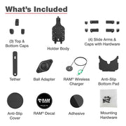Ram Mount RAM Quick-Grip Pro w/Ball  Qi2 15W Wireless Charger [RAM-HOL-PD5B-W2MU]