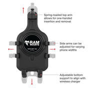 Ram Mount RAM Quick-Grip Pro Phone Holder w/Ball  Vibration Damper [RAM-HOL-PD5BVU]