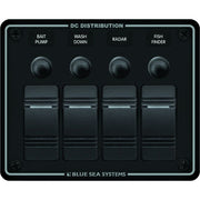 Blue Sea 8372 Water Resistant 4 Position - Black - Horizontal Mount Panel [8372]