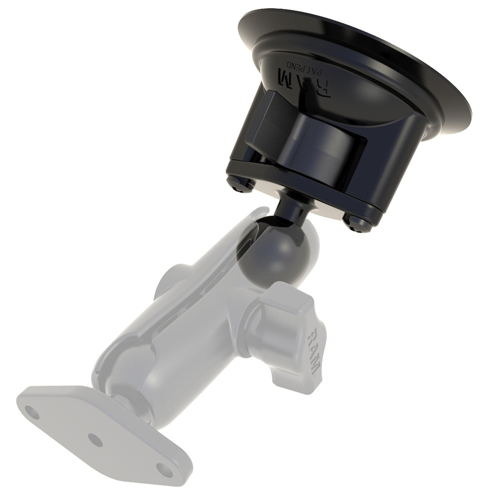 RAM Mount 3.25" Diameter Suction Cup Twist Lock Mount w/1" Ball [RAM-B-224-1U]