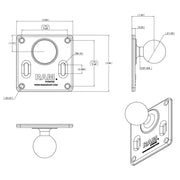 RAM Mount 75mm x 75mm VESA 3.625