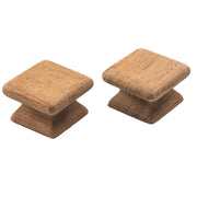 Whitecap Teak Square Drawer Knob - 1-1/8