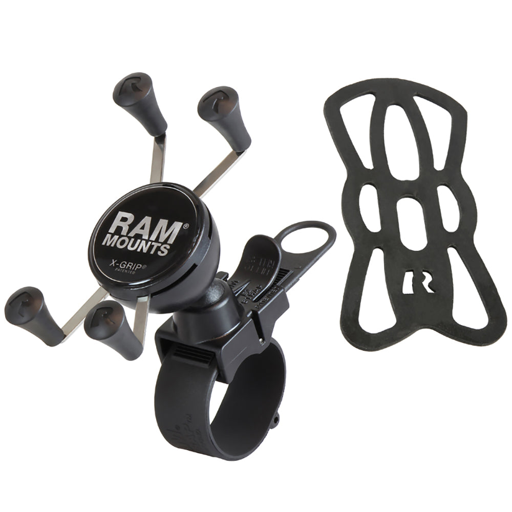 RAM Mount EZ-Strap Rail Mount w/Universal X-Grip Cell Phone Holder [RAP-SB-187-UN7U]