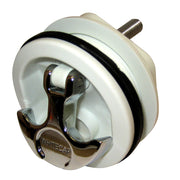 Whitecap T-Handle Latch - Chrome Plated Zamac/White Nylon - No Lock - Freshwater Use Only [S-0230WC]