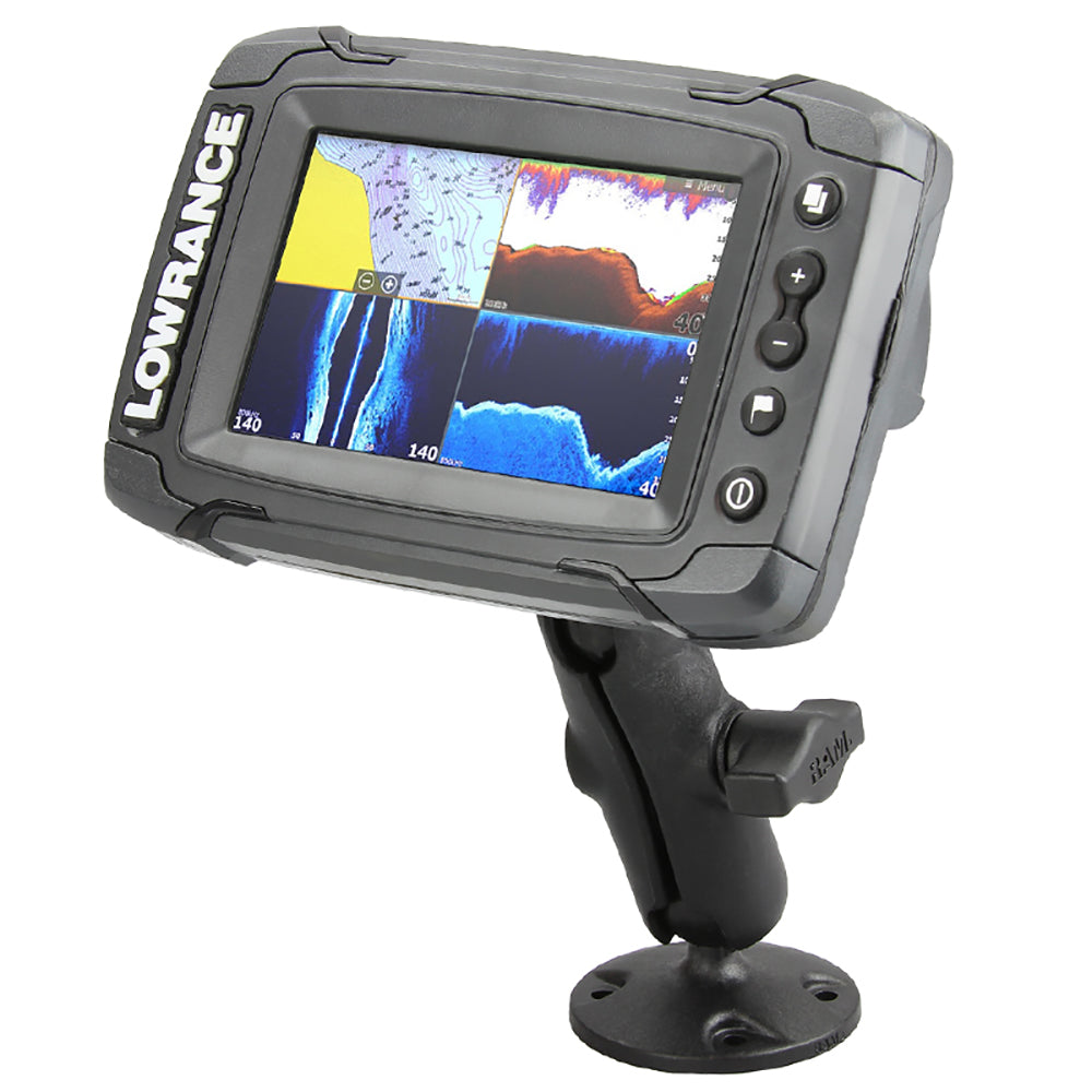 RAM Mount 1" Ball "Light Use" Composite Mount f/Lowrance Elite-4 & Mark-4 Series Fishfinders [RAP-B-101U-LO11]