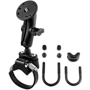 RAM Mount Strap Clamp Roll Bar Mount w/Standard Length Double Socket Arm & 2.5