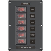 Blue Sea 4322 Circuit Breaker Switch Panel 6 Position - Gray [4322]