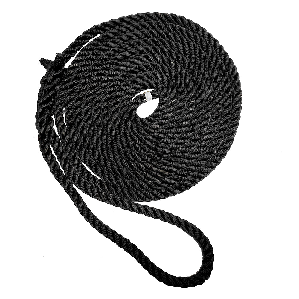 New England Ropes 5/8" Premium 3-Strand Dock Line - Black - 15 [C6054-20-00015]