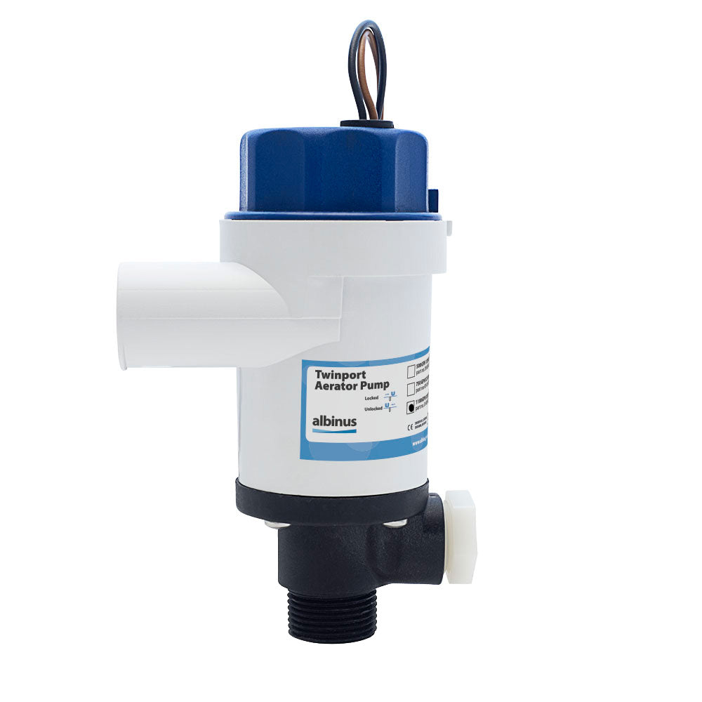 Albin Group Twinport Aerator Pump - 1100 GPH - 12V [01-05-076]