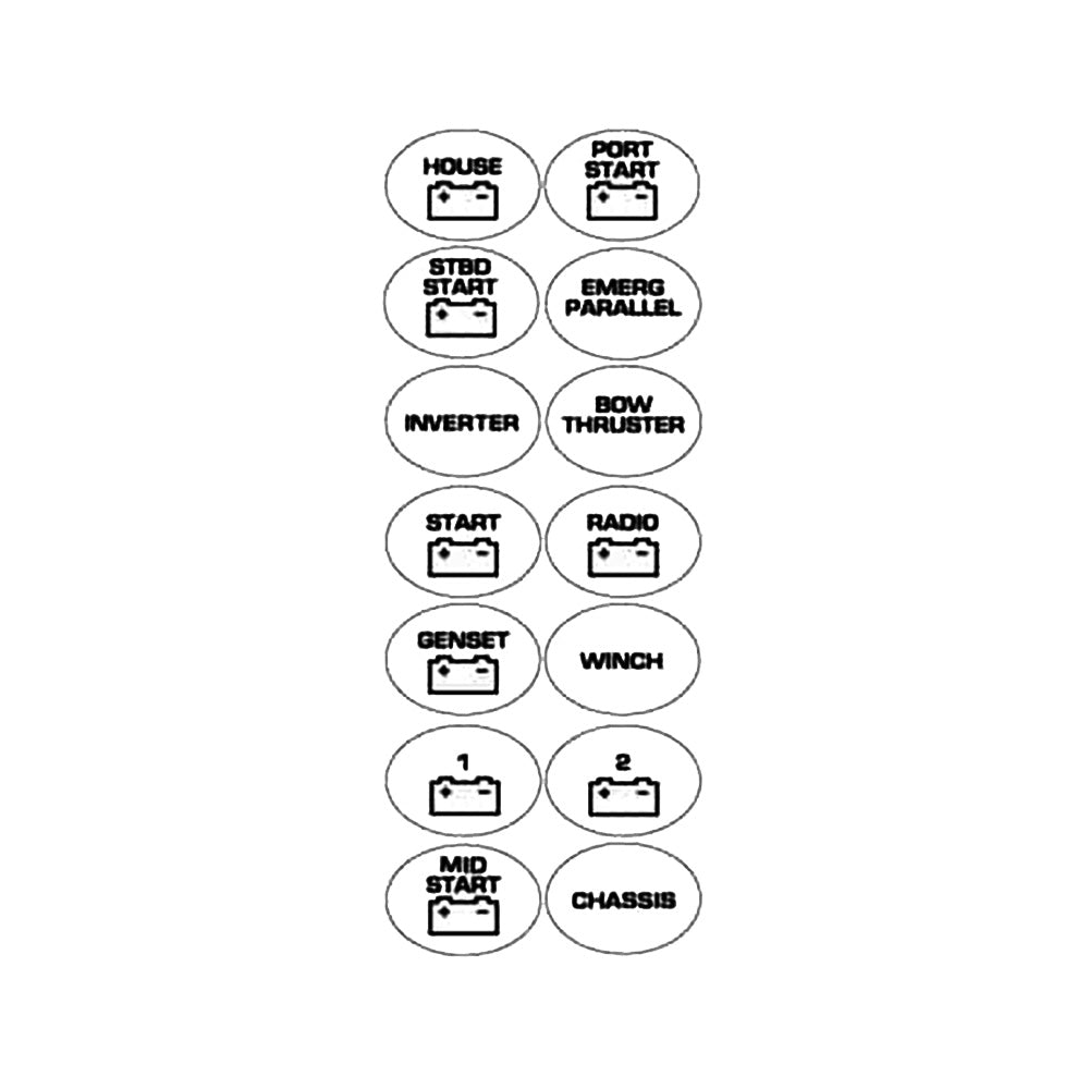 BEP Battery Switch Label Sheet [713]