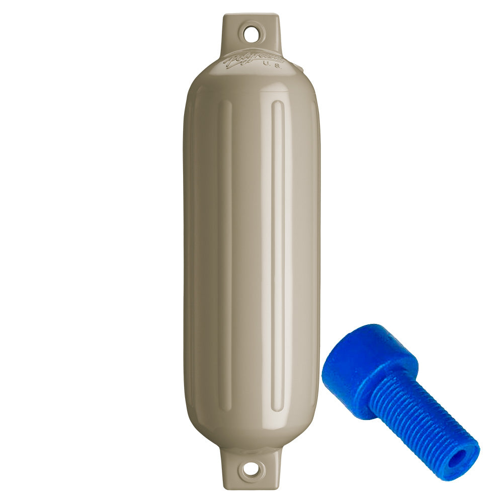 Polyform G-4 Twin Eye Fender 6.5" x 22" - Sand w/Adapter [G-4-SAND]