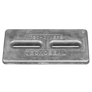 Tecnoseal Rectangular Zinc Plate Anode w/Inserts - 12